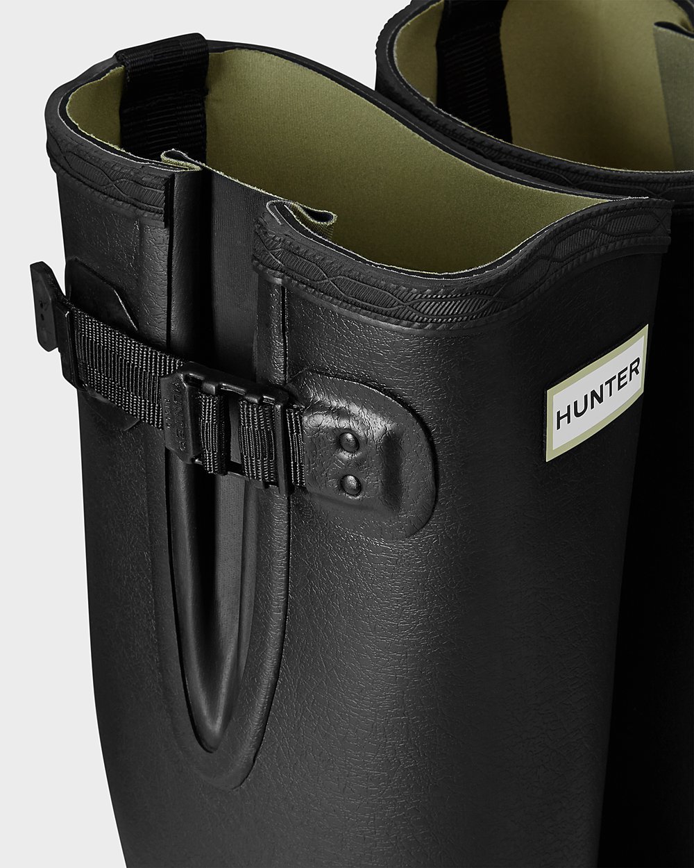 Botas de Lluvia Altas Hunter Hombre - Balmoral Adjustable 3Mm Neoprene - Negros - BQGIZEO-14